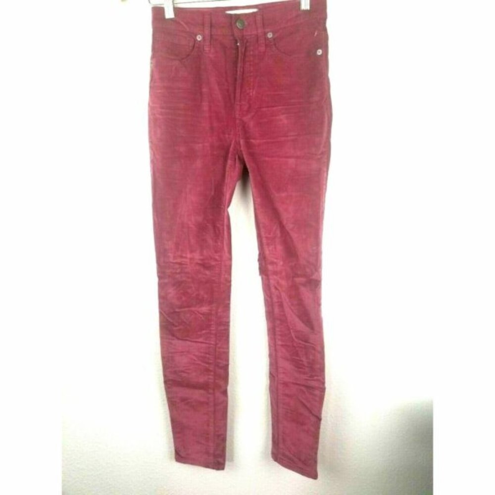 Madewell 10" high-rise skinny velvet pants